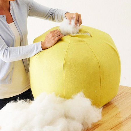 Sew up a comfortable pouf for your home