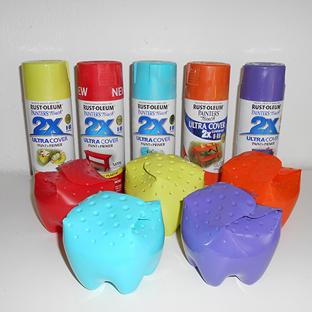 plástico recipientes festa garrafa favor reciclados em cores vibrantes de ferrugem-Oleum 2X tinta spray