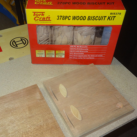 6. Set the cutting depth on the biscuit joiner for the size of biscuits you are using for the project. We used #10 biscuits.