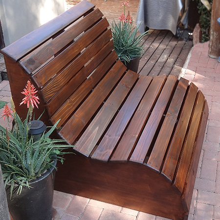 how to make slatted bench for garden