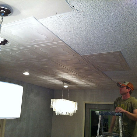 Here's how to cover up a popcorn or textured ceiling