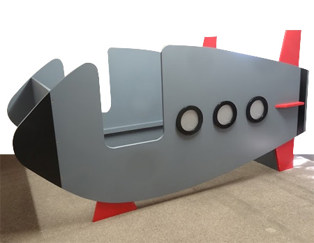 DIY rocket or spaceship bed for boy's bedroom