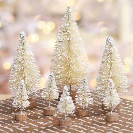 Make a sisal bottle brush Christmas tree