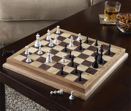 You can make this stylish chess board using pine-faced plywood or veneered MDF and your Dremel DSM-20