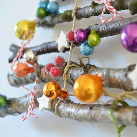 broken ornaments - use these to decorate your branch tree