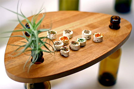Divinus... A table made from reycled materials use for appetisers