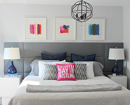 Super simple upholstered feature headboard
