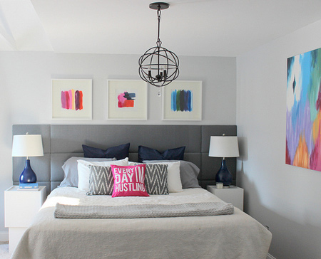 Super easy upholstered panel feature headboard