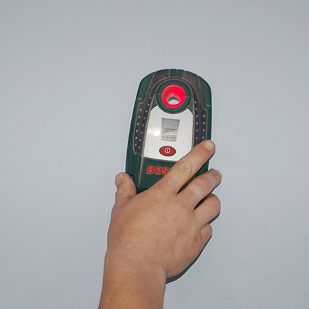 Before drilling into walls - any walls - use an electronic detector to check that it will be safe. Green and you are good to go!