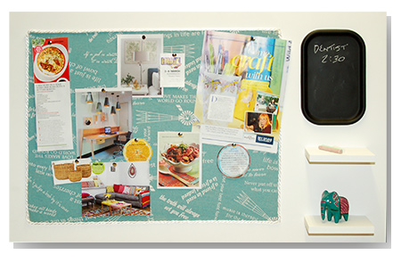 At a recent workshop I showed how to make a simple pinboard