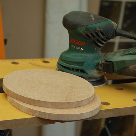 4. Sand the cut edge with 180-grit sanding pads or sandpaper to ensure a smooth finish.