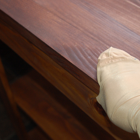 Use old stockings to check the finish on sanded furniture before you paint, seal or varnish. Rub the stocking over the surface with the direction of the grain and you will soon pick up any imperfections.