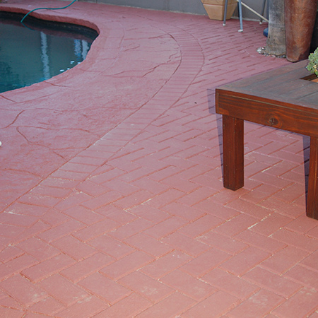 After painting, the bricks and concrete provide a much nicer flooring for the outdoor area