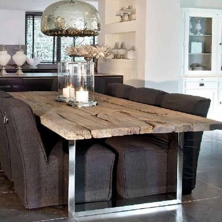 A reclaimed wood table