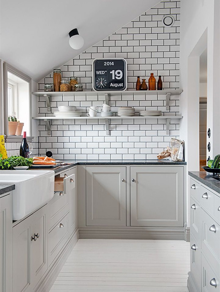 Make a small kitchen feel large 
