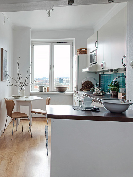 When light colours are used in a kitchen, the larger it can appear.