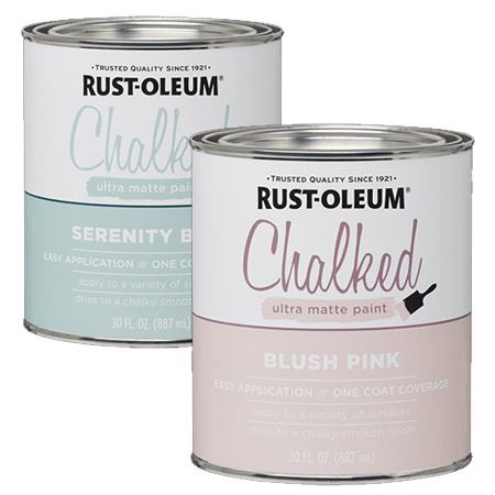rustoleum chalked paint rose quartz and serenity blue pantone colours 2016