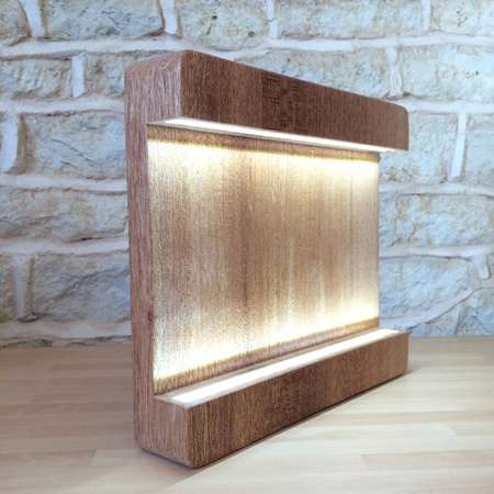 hardwood block desk lamp using wood