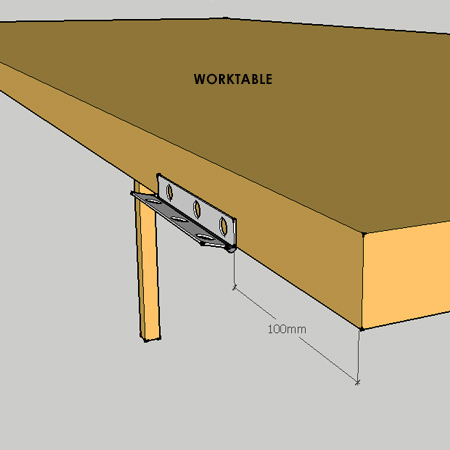 fold-down worktable - table