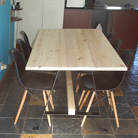 After seeing the R6000 price tag for a wood dining table, I decided to make my own at a fraction of what it would cost to buy one. The project was actually very easy and only took a weekend.