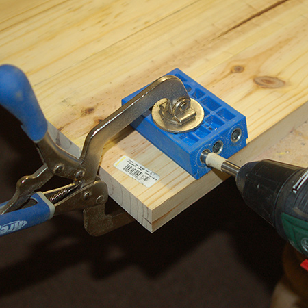 BELOW: As an alternative to using a Biscuit Joiner you could use a Kreg Pockethole Jig.
