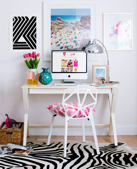 beautiful home office ideas - modern organised work space
