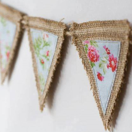 Want more burlap decor ideas? Make your own bunting or garlands with burlap.