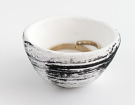 Air-dry decorative clay bowl