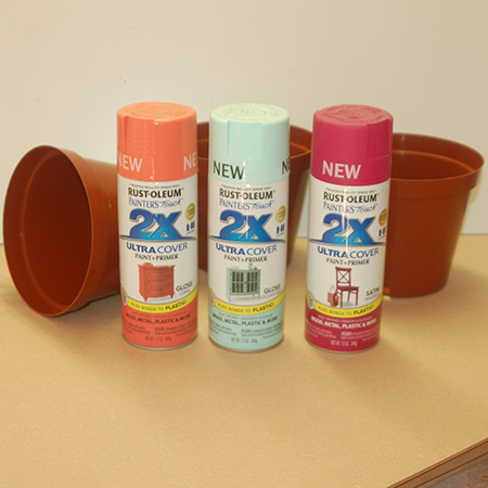 Rust-Oleum recently added three new trendy colours to their 2X spray paint range
