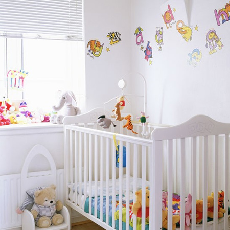 Furnishing a nursery doesn't have to cost  fortune - save money by buying second-hand furniture revamping with a lick of paint 
