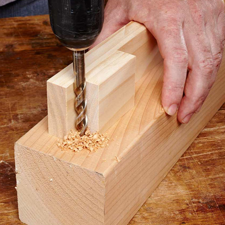 HOME-DZINE | DIY Tips - Use lego blocks or scraps of timber to make a jig to drill perfectly straight holes.