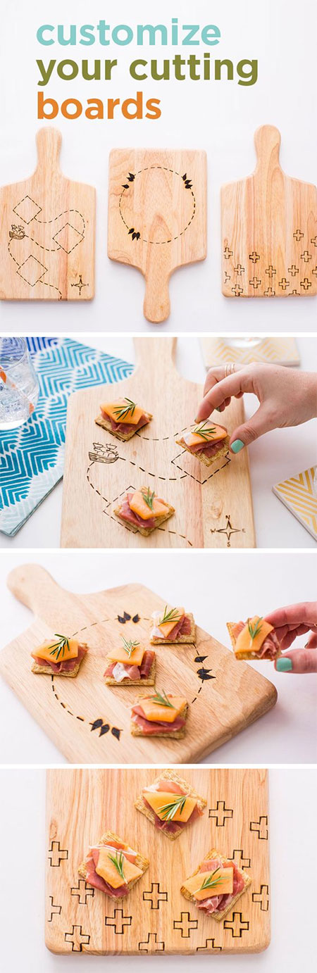 HOME-DZINE | Dremel Crafts - Grab your Dremel VersaTip and cut out some pine boards to make these fun cheese boards. 