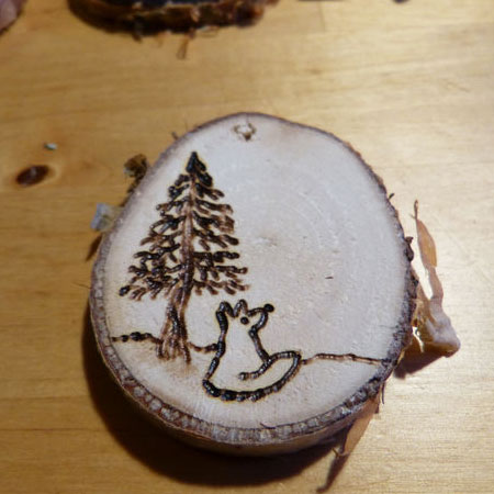 Wood Slice Tree Ornaments