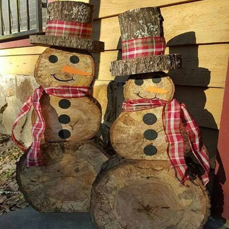 HOME-DZINE | Christmas Crafts - Tree Log and Stump Decor