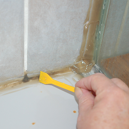 Remove and replace bathroom silicone