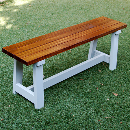 This pine slat bench is easy to make and you can finish in your choice of wood tint and paint colour. Buy all your supplies at your nearest Builder store.