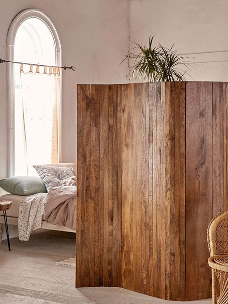In a studio apartment you may need to create a privacy screen to section of a sleeping area. Again, this is an easy project to do with some pine planks and a basic plan.