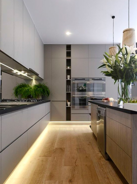 Different LED lighting can be installed in a kitchen for accent, decorative and task lighting.