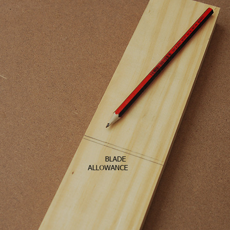 When measuring and marking to cut more than one piece from a length of PAR pine, allow for the blade thickness. If using a mitre saw you will need to check the thickness of the cutting blade you are using, as not all blades are the same thickness.