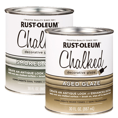 HOME-DZINE | With Rust-Oleum Aged Glaze and Smoked Glaze you can add a vintage touch to your Chalked chalk paint projects.
