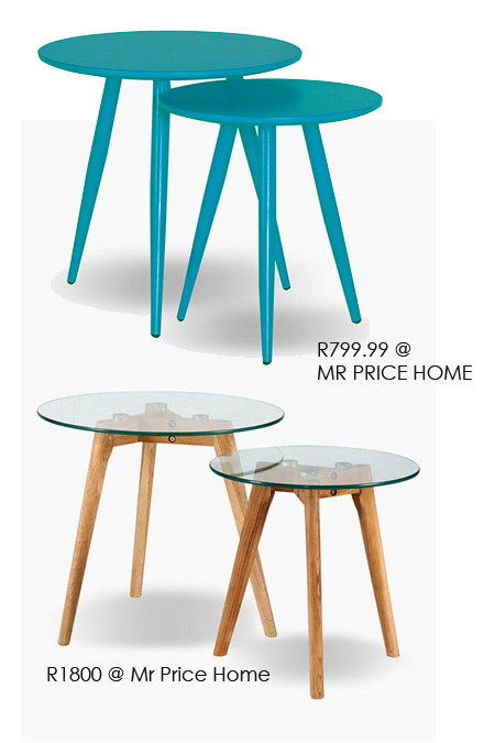 Make a pair of Danish tables in different heights for a set of nesting tables. You have the option to wax them, stain, seal, varnish or paint in your choice of colour.