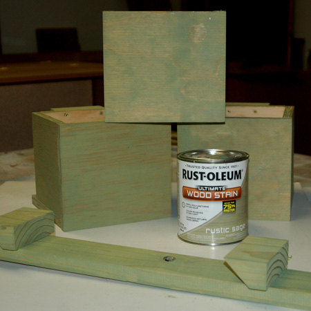 HOME-DZINE | I chose the finish the planter boxes with Rust-Oleum Ultimate Wood Stain in sage green. You can stain, seal or paint the boxes in your desired finish, or simply let them age naturally.