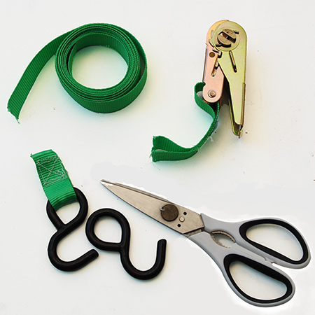 In order to make a strap clamp you need to cut off the hooks. 