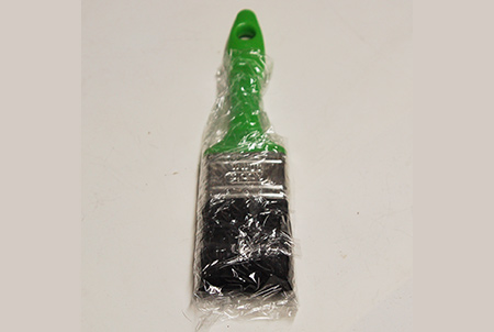 Paintbrush bristles can curl or splay as they dry. A good way to store them is to wrap them in cling wrap