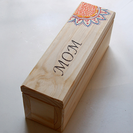 Wooden box for Mother's Day