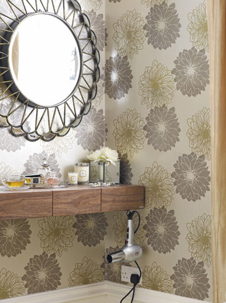 use an alcove to create a practical area to mount a countertop for a makeup station