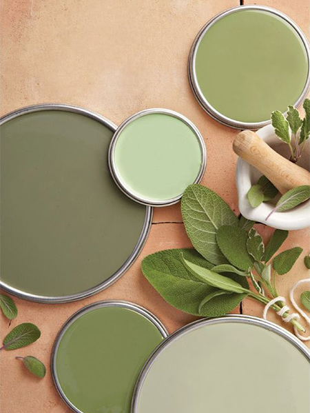 Decorate your living spaces with sage green