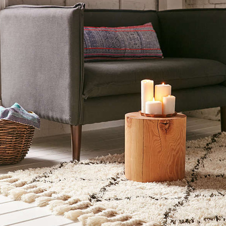 Add texture and warmth with a rug