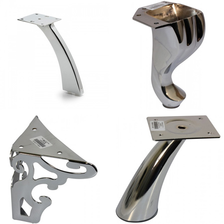A selection of chrome- or silver-plated legs and feet are available at Gelmar.