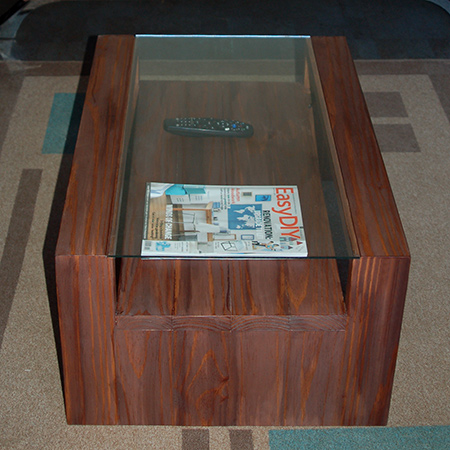 Use pine planks and mitre joints to make this simple yet stylish coffee table. This is an easy DIY project and you can make your own coffee table in a weekend.
